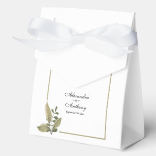 Elegante minimalistische Grüne Hochzeit Geschenkschachtel