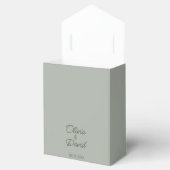 Elegante Minimalistische Grünen Hochzeit Geschenkschachtel (Geöffnet)