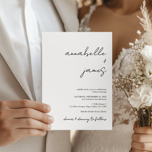 Elegante minimalistische handgeschriebene Kalligra Einladung