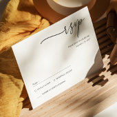 Elegante Minimalistische, handgeschriebene Script- RSVP Karte
