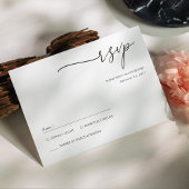Elegante Minimalistische, handgeschriebene Script- RSVP Karte