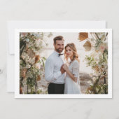 Elegante Minimalistische Handschrift Hochzeit ein  Dankeskarte (Rückseite)