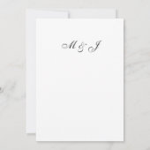 Elegante Minimalistische Heart Arrow Wedding Einladung (Rückseite)
