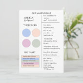 Elegante, Minimalistische, hellblaue und rot-rosa  Einladung (Stehend Vorderseite)