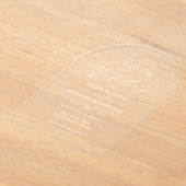 Elegante Minimalistische Hochzeit Acryleinladungen (Ablage )