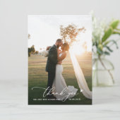 elegante minimalistische Hochzeit danke (Stehend Vorderseite)