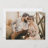 Elegante Minimalistische Hochzeit Danke Foto (Rückseite)