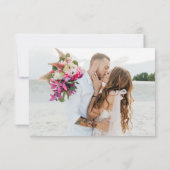 Elegante Minimalistische Hochzeit Danke Foto (Rückseite)