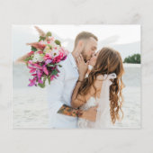 Elegante Minimalistische Hochzeit Danke Fotokarte (Rückseite)