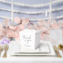 Elegante minimalistische Hochzeit Danke Geschenkschachtel
