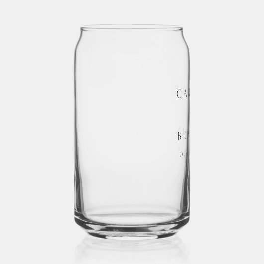 Elegante Minimalistische Hochzeit der Creme Callig Dosenglas (Rechts)