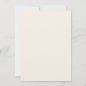 Elegante Minimalistische Hochzeit der Creme Callig Einladung (Rückseite)