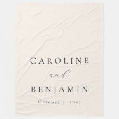 Elegante Minimalistische Hochzeit der Creme Callig Fleecedecke (Vorderseite)