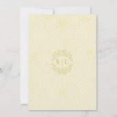 Elegante Minimalistische Hochzeit der Goldenen Flo Dankeskarte (Rückseite)