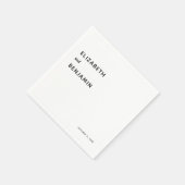 Elegante Minimalistische Hochzeit Einfache Typogra Serviette (Ecke)