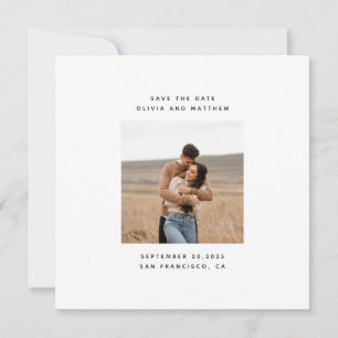 Elegante minimalistische Hochzeit Einfaches saub Save The Date