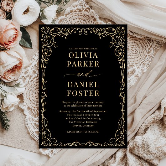 Elegante Minimalistische Hochzeit Einladung