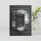 Elegante Minimalistische Hochzeit Einladung (Stehend Vorderseite)