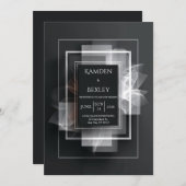 Elegante Minimalistische Hochzeit Einladung (Vorne/Hinten)