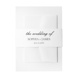 Elegante Minimalistische Hochzeit Einladungsbanderole