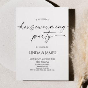 Elegante Minimalistische Hochzeit Einweihungsfeier Einladung