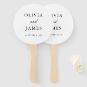 Elegante Minimalistische Hochzeit Fächer (Vorne und Hinten)