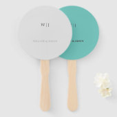 Elegante minimalistische Hochzeit Fächer (Vorne und Hinten)