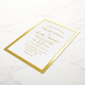 Elegante Minimalistische Hochzeit Folieneinladung (Gedreht)
