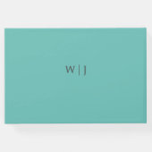 Elegante minimalistische Hochzeit Gästebuch (Rückseite)