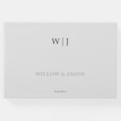 Elegante minimalistische Hochzeit Gästebuch (Vorderseite)