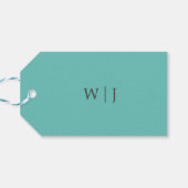 Elegante minimalistische Hochzeit Geschenkanhänger (Rückseite Horizontal)