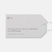 Elegante minimalistische Hochzeit Geschenkanhänger (Vorderseite (Horizontal))