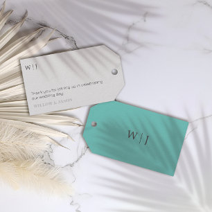 Elegante minimalistische Hochzeit Geschenkanhänger