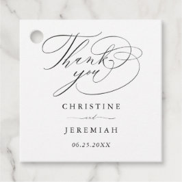 Elegante Minimalistische Hochzeit Geschenkanhänger