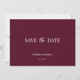 Elegante Minimalistische Hochzeit in Burgund speic Save The Date
