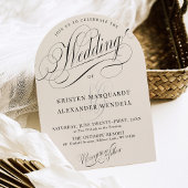 Elegante Minimalistische Hochzeit in Elfenbeinküst Einladung