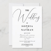 Elegante Minimalistische Hochzeit in Schwarz und W