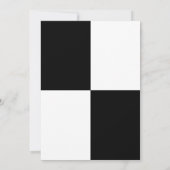 Elegante Minimalistische Hochzeit in Schwarz und W Einladung (Rückseite)