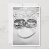 Elegante Minimalistische Hochzeit in Schwarz und W Einladung (Rückseite)