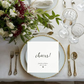 Elegante Minimalistische Hochzeit in Schwarz und W Serviette