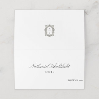 Elegante & Minimalistische Hochzeit mit Menüwahl Platzkarte