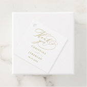 Elegante Minimalistische Hochzeit mit White-Script Geschenkanhänger (Beispiel)