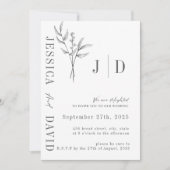 Elegante Minimalistische Hochzeit | Modern & stilv Einladung (Vorderseite)
