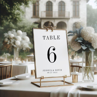 Elegante Minimalistische Hochzeit | Modern & stilv Tischnummer