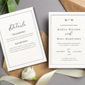 Elegante Minimalistische Hochzeit Moderne Hochzeit Einladung