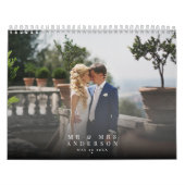Elegante Minimalistische Hochzeit Modernes Foto Sk Kalender (Titelbild)