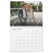 Elegante Minimalistische Hochzeit Modernes Foto Sk Kalender (Jan 2026)