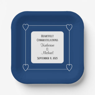Elegante Minimalistische Hochzeit Pappteller