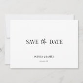 Elegante Minimalistische Hochzeit rettet das Datum Save The Date (Vorderseite)