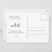 Elegante Minimalistische Hochzeit rettet das Datum Save The Date (Rückseite)